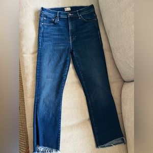 MOTHER Insider Crop Step Fray- Home Movies Size 28